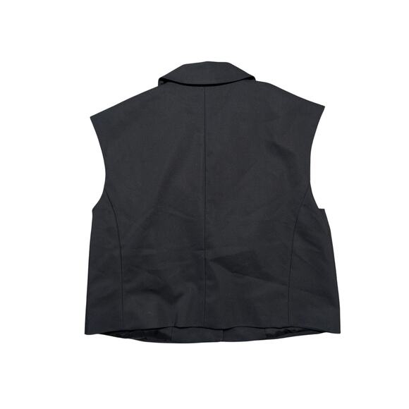 ZARA women's Black VEST, Size Small slightly cropped styling, NWT - Picture 2 of 12
